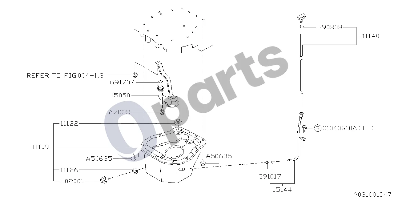 Subaru Forester SF (2000–2003) 01.1997 - ..., EJ20J +EJ202 +EJ205 (EJ205) schema – pozicija 11109: Variklio alyvos karteris, komplektas