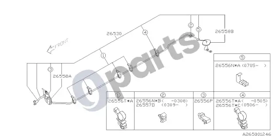 Subaru Forester SG centras – schema