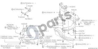 Subaru Impreza I (1993–2000) Variklio pagrindas – schema
