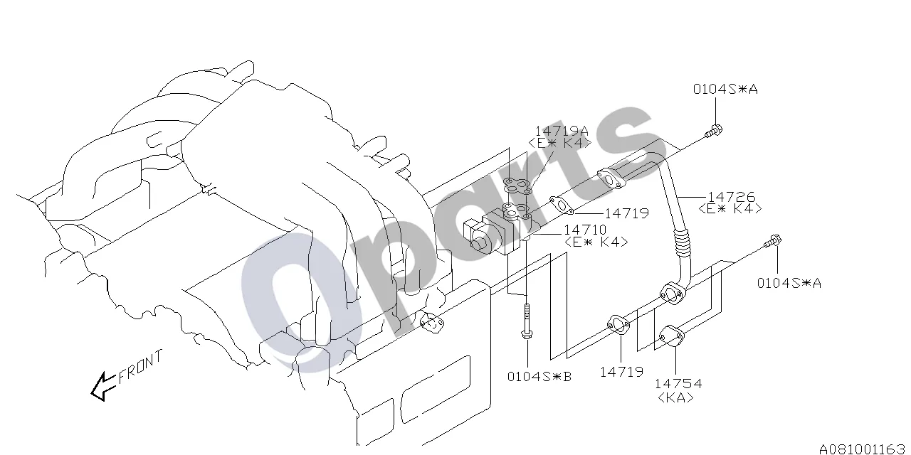 Subaru Legacy (1999–2003) 05.2003 - ..., 30D (30D) schema – pozicija 14710: EGR vožtuvo valdymo mazgas