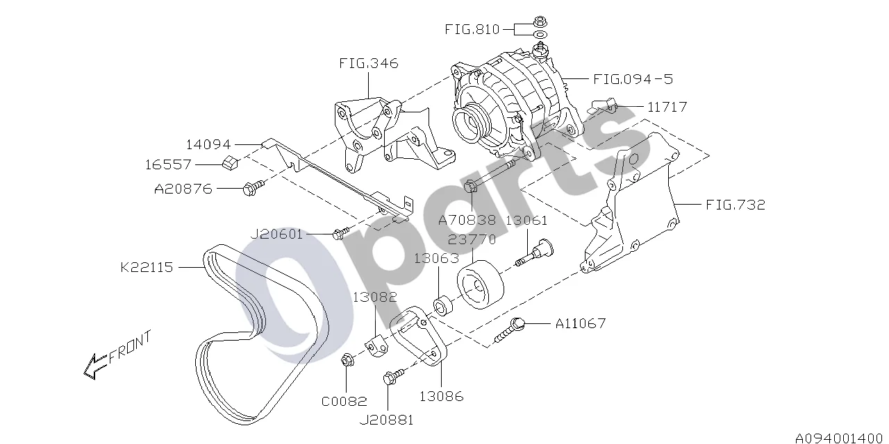 Subaru Legacy (2016–) Sistema (36D) schema – Varžtas