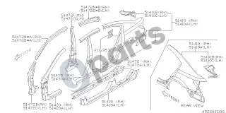 Subaru Legacy (2010–2016) Išorinis, S +SOBK – schema