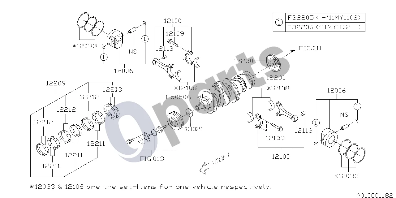 Subaru Legacy (2010–2016) 05.2009 - ..., 36D (36D) schema – pozicija 12100: Švaistiklio mazgas