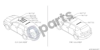 Subaru Tribeca (2008–2016) Slopinimo plokštė – schema