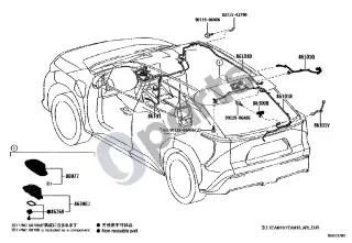 Toyota bZ4X (2022–) Antena – schema