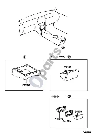 Toyota Corolla E110 (1995–2002) Peleninė – schema
