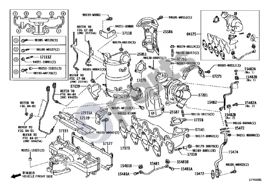 Toyota Corolla E120 E130 kolektorius – schema