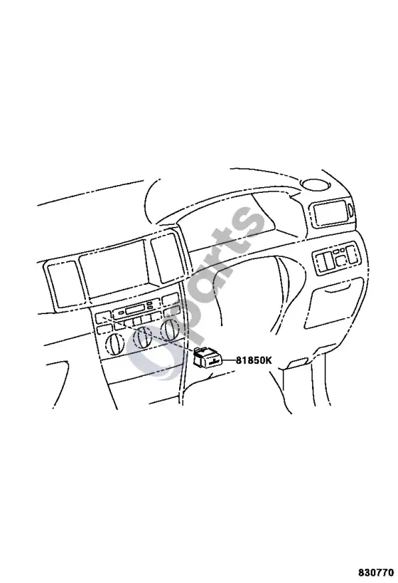 Toyota Corolla E120 E130 indikatorius – schema