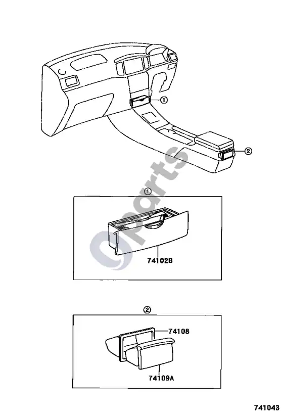 Toyota Corolla E120 E130 peleninė – schema