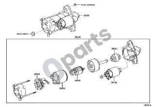 Toyota Corolla E120 E130 (2000–2004) Starteris – schema