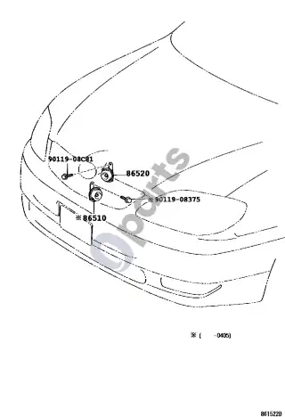 Toyota Corolla E120 E130 (2000–2004) Signalas – schema