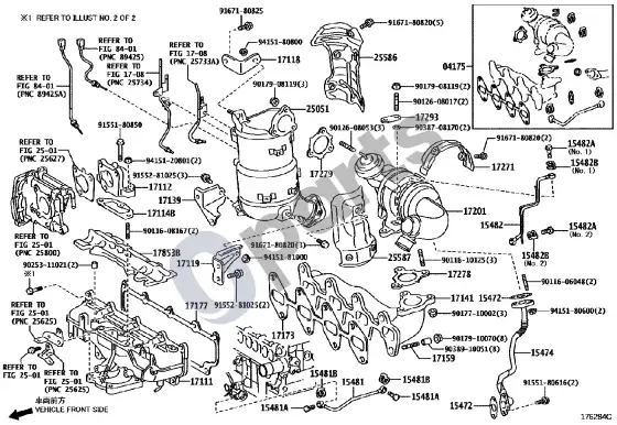 Toyota Corolla E140 E150 kolektorius – schema