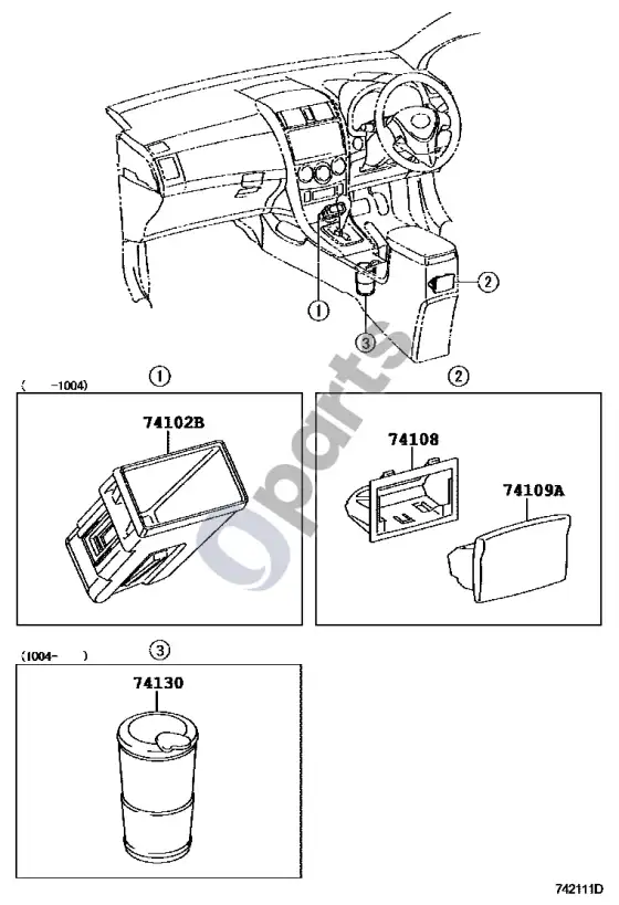 Toyota Corolla E140 E150 peleninė – schema