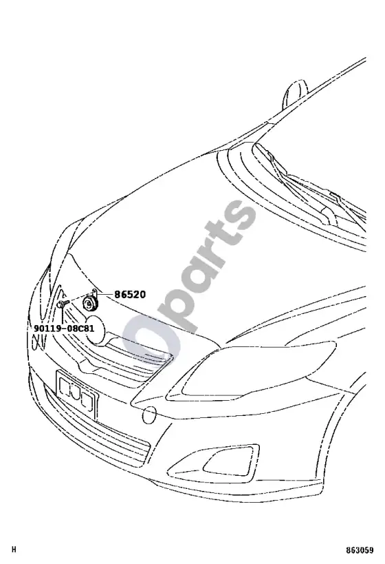 Toyota Corolla E140 E150 signalas – schema