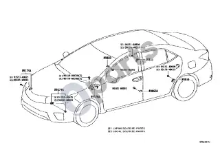 Toyota Corolla E160 E170 (2013–) Oro pagalvė – schema