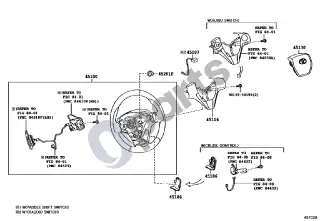 Toyota Corolla E160 E170 (2013–) Vairas – schema