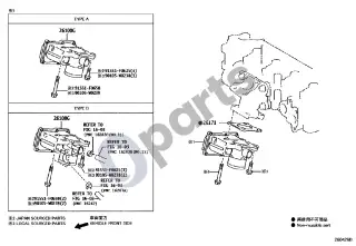 Toyota Corolla E160 E170 (2013–) Venturi vamzdis – schema