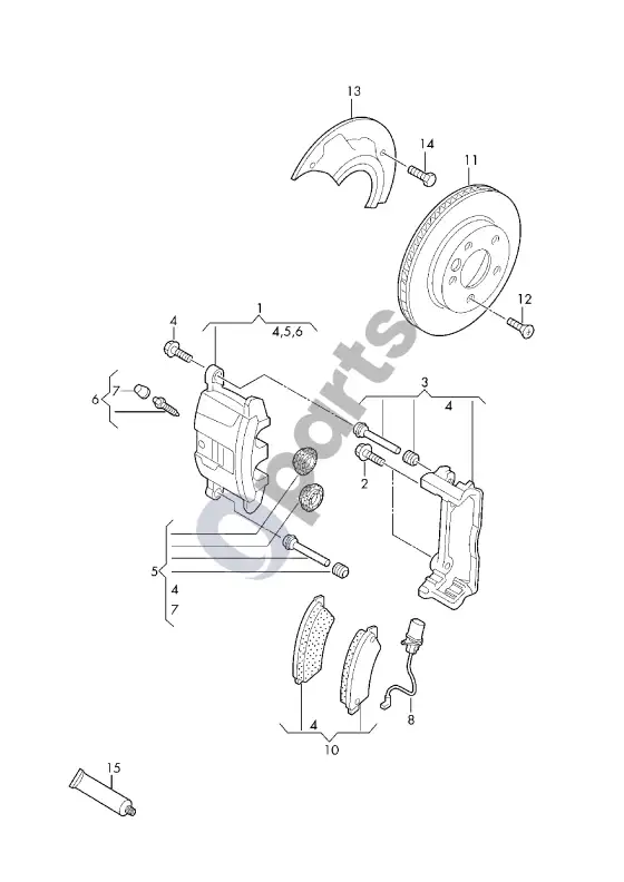 Volkswagen Crafter diskinis stabdys – schema