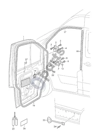 Volkswagen Crafter (2017–) Durys – schema