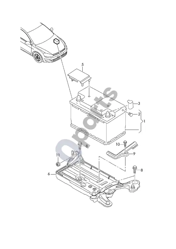 Volkswagen e-Golf akumuliatorius – schema