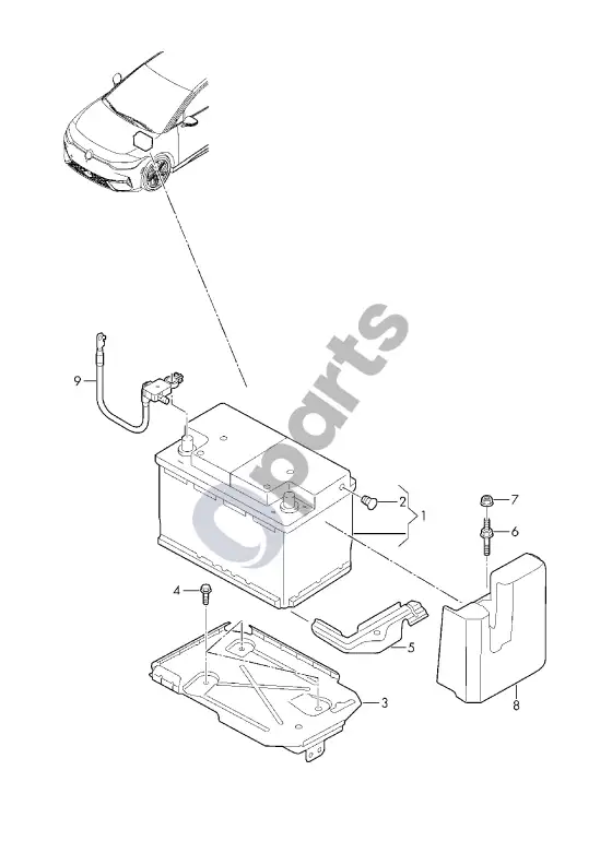 Volkswagen ID.7 akumuliatorius – schema