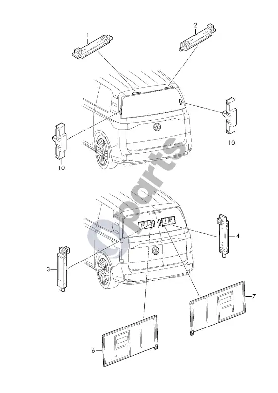 Volkswagen ID. Buzz antenos stiprintuvas – schema