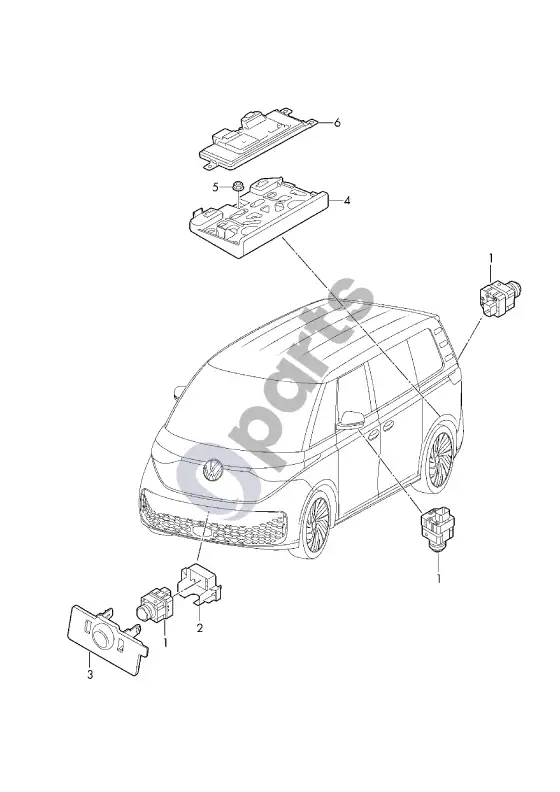 Volkswagen ID. Buzz kamera – schema