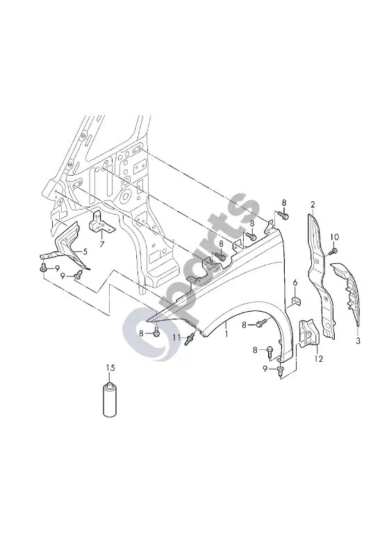 Volkswagen ID. Buzz sparnas – schema