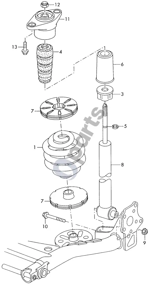 Volkswagen Passat B5.5 pakaba – schema