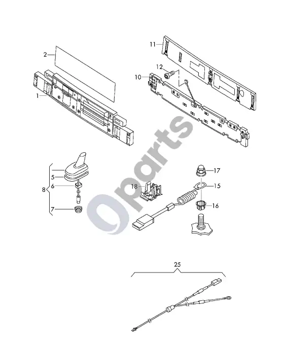 Volkswagen Phaeton antena – schema