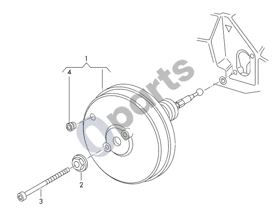 Volkswagen Phaeton diskinis stabdys – schema