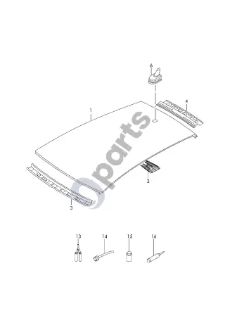 Volkswagen Scirocco (2008–2016) Stogas – schema