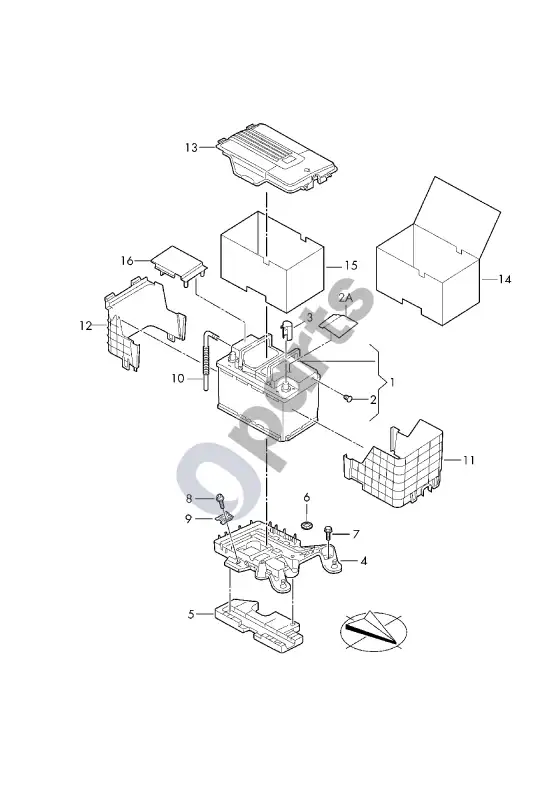 Volkswagen Sharan akumuliatorius – schema