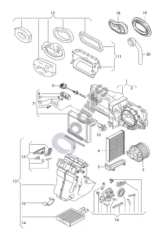 Volkswagen Up (2011–) Oro kondicionierius – schema