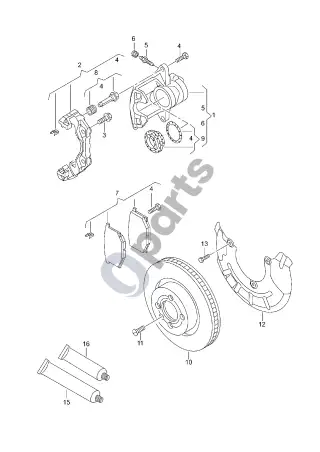 Volkswagen Virtus (2018–) Diskinis stabdys – schema