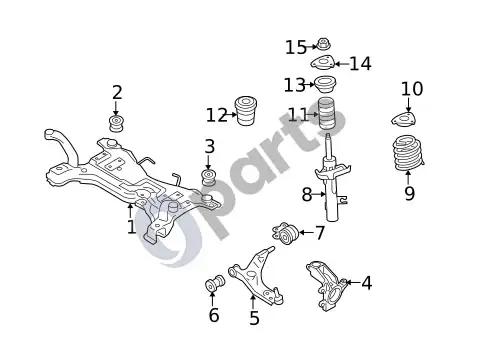 Volvo S40 įranga, tvirtinimo detalės ir jungiamosios detalės (2008 2 4I) – schema