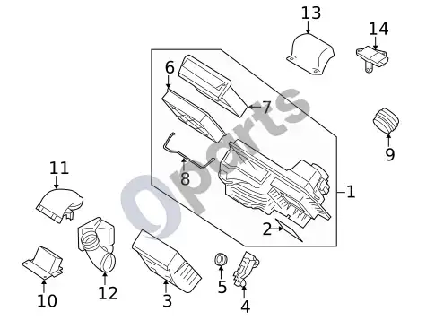 Volvo S40 filtrai (1, 2008 2 4I) – schema
