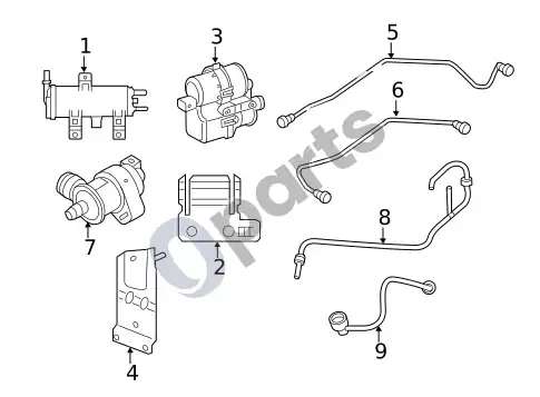 Volvo S40 laikikliai, flanšai ir kablys (2008 2 4I) – schema