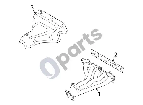 Volvo S40 išmetimo kolektorius (2008 2 4I) – schema