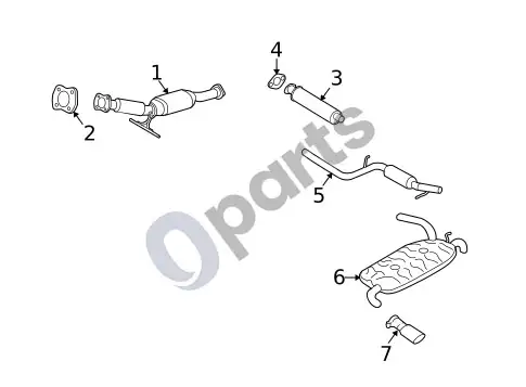 Volvo S40 katalizatorius (2008 2 4I) – schema