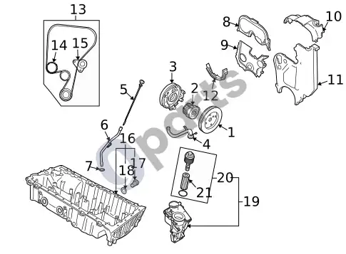 Volvo S40 siurbliai (2008 2 4I) – schema