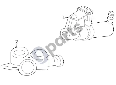 Volvo S40 priekinių žibintų plovikliai/valytuvai – schema