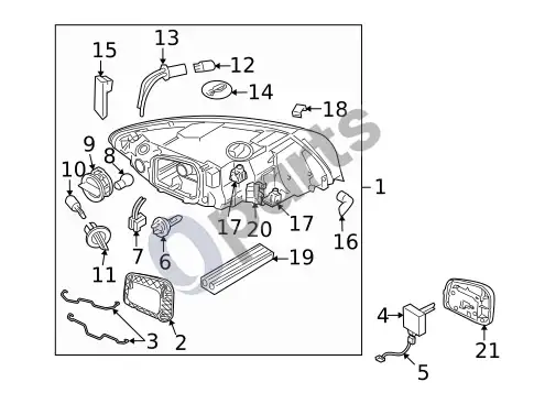 Volvo S40 valdymo blokai (1) – schema