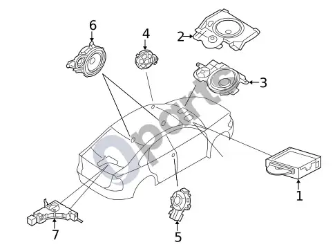 Volvo S40 garso sistema – schema