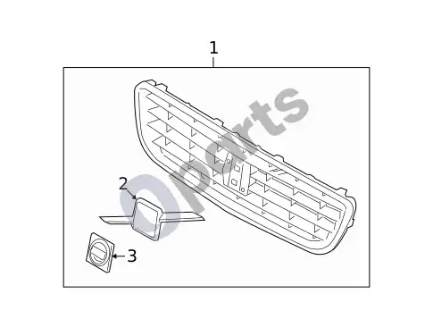 Volvo S40 grotelės (1) – schema