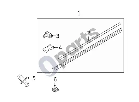 Volvo S40 išorinė apdaila - statramsčiai – schema