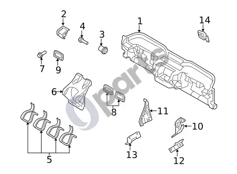Volvo S40 įvorės – schema
