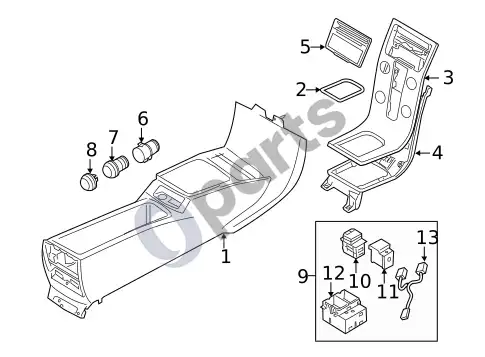Volvo S40 maitinimo lizdai – schema