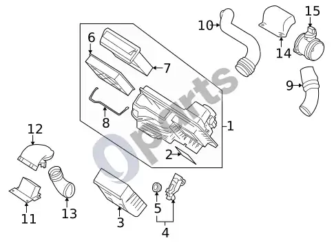 Volvo S40 oro įsiurbimas (1) – schema