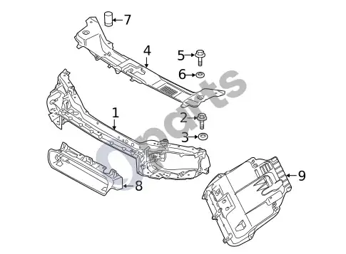 Volvo S40 radiatoriaus atrama (1) – schema